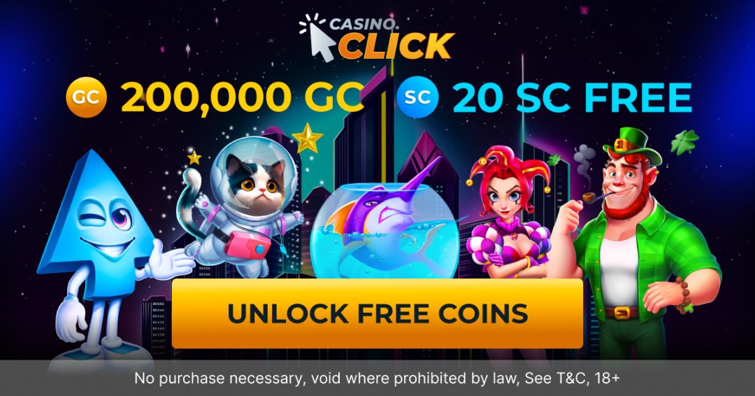 Casino.Click — 200,000 GC + 20 SC Free